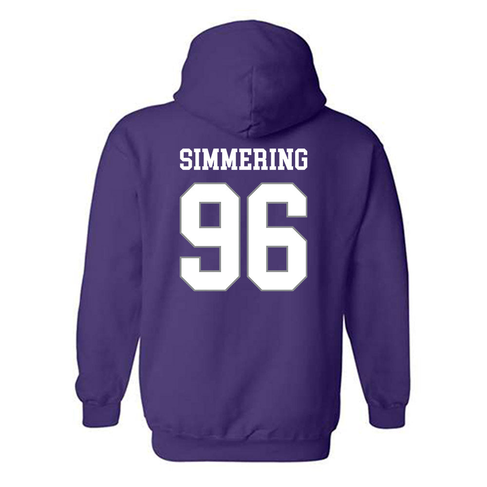 Kansas State - NCAA Football : Leyton Simmering - Purple Classic Shersey Hooded Sweatshirt
