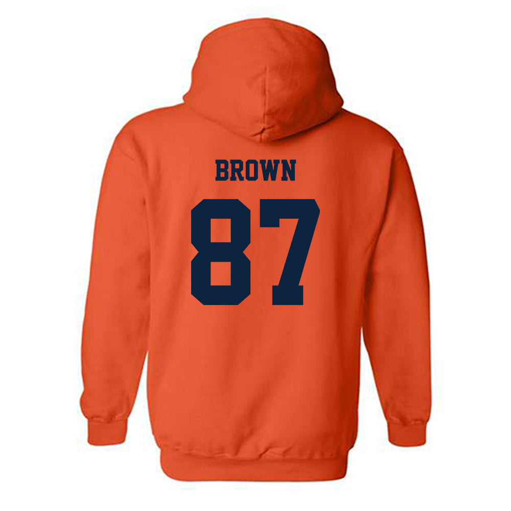 Syracuse - NCAA Football : Donovan Brown - Orange Classic Shersey Hooded Sweatshirt