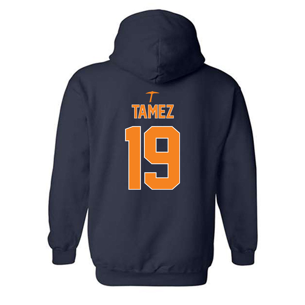 UTEP - NCAA Women's Soccer : Cayman Tame - Navy Classic Shersey Hooded Sweatshirt