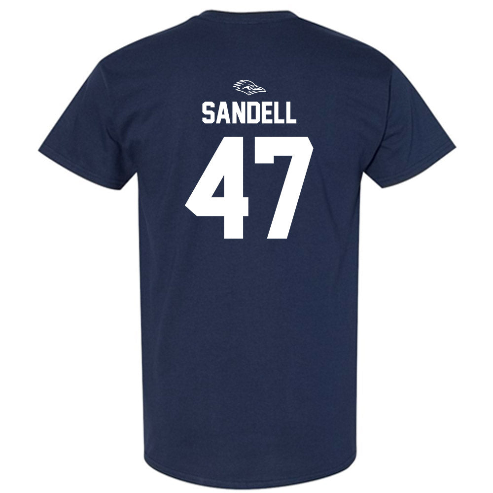 UTSA - NCAA Football : Tate Sandell - Navy Classic Shersey Short Sleeve T-Shirt
