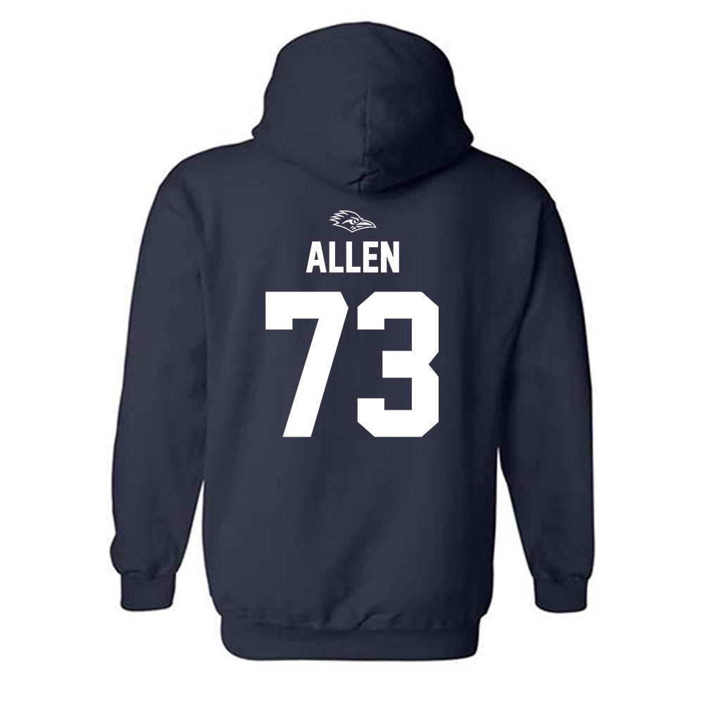 UTSA - NCAA Football : Demetris Allen - Navy Classic Shersey Hooded Sweatshirt