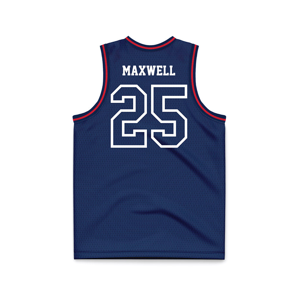 Dayton - NCAA Men's Basketball : Will Maxwell - Navy Basketball Jersey