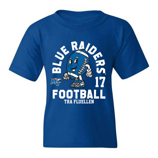 MTSU - NCAA Football : Tra Fluellen - Royal Fashion Shersey Youth T-Shirt