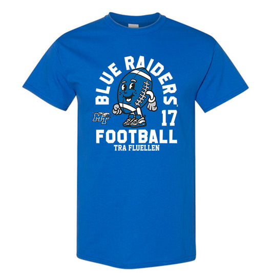 MTSU - NCAA Football : Tra Fluellen - Royal Fashion Shersey Short Sleeve T-Shirt