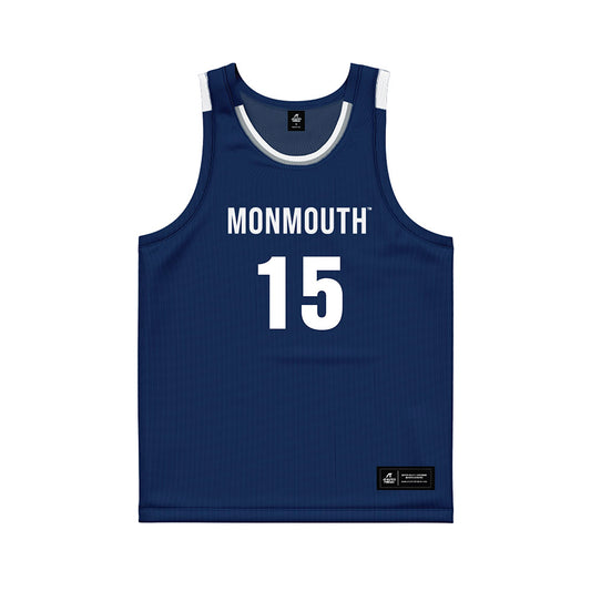 Monmouth - NCAA Men's Basketball : Amaan Sandhu - Blue Jersey