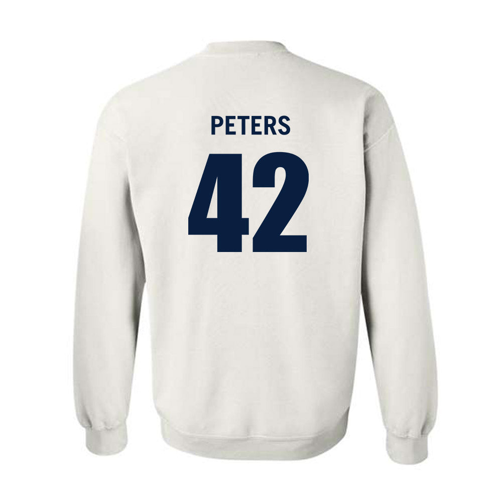 Monmouth - NCAA Men's Basketball : Quinn Peters - White Replica Shersey Sweatshirt