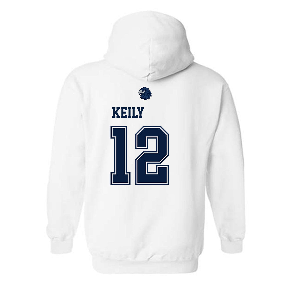 Monmouth - NCAA Women's Soccer : Arianna Keily - White Replica Shersey Hooded Sweatshirt