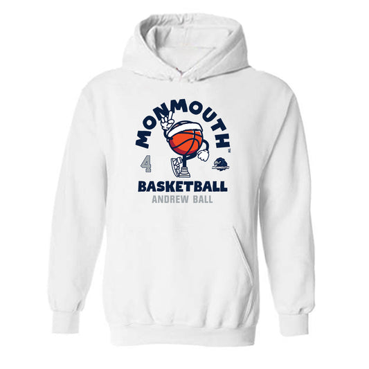 Monmouth - NCAA Men's Basketball : Andrew Ball - Fashion Shersey Hooded Sweatshirt
