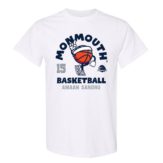 Monmouth - NCAA Men's Basketball : Amaan Sandhu - Fashion Shersey Short Sleeve T-Shirt