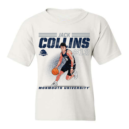 Monmouth - NCAA Men's Basketball : Jack Collins - Caricature Youth T-Shirt