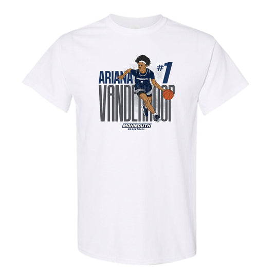 Monmouth - NCAA WoMen's Basketball : Ariana Vanderhoop - T-Shirt Individual Caricature