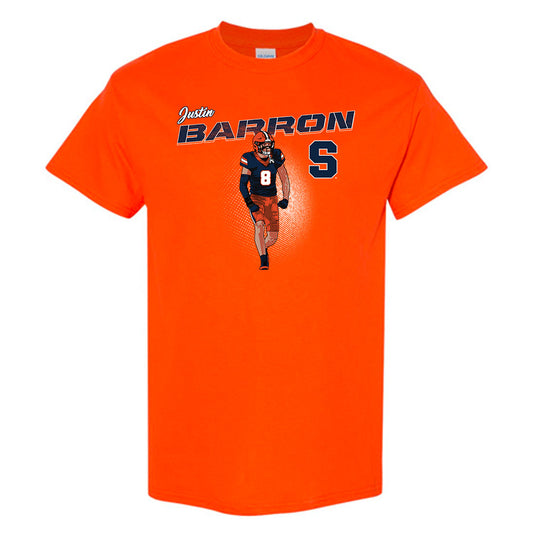 Syracuse - NCAA Football : Justin Barron - Caricature Short Sleeve T-Shirt