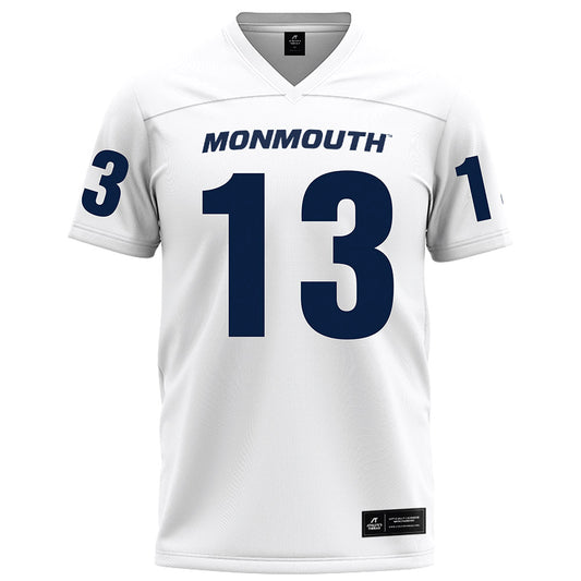 Monmouth - NCAA Football : Enzo Arjona - White Jersey
