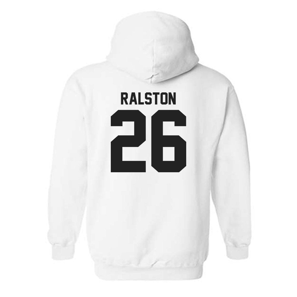 Centre College - NCAA Women's Soccer : Meg Ralston - White Classic Shersey Hooded Sweatshirt