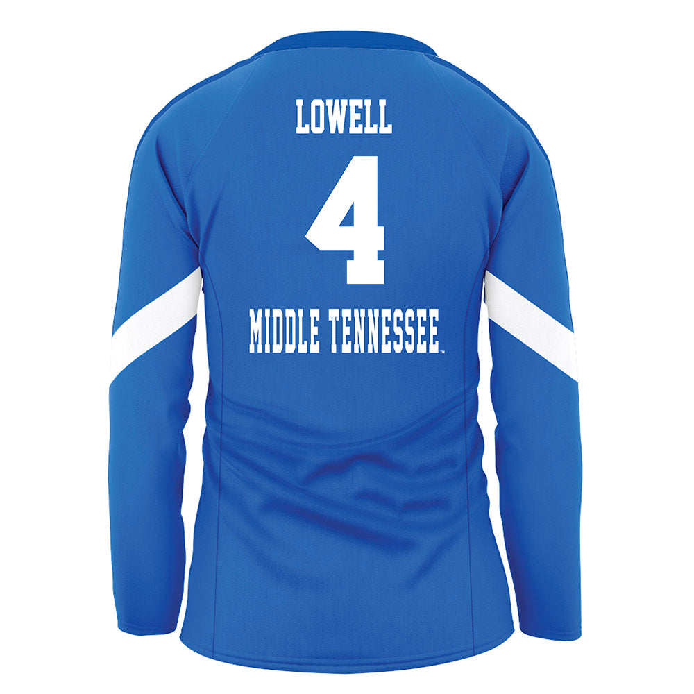 MTSU - NCAA Women's Volleyball : Marie Lowell - Blue Jersey