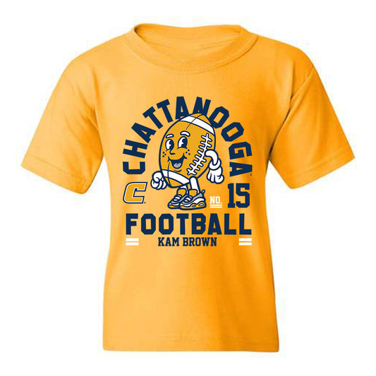 UTC - NCAA Football : Kam Brown - Gold Fashion Youth T-Shirt