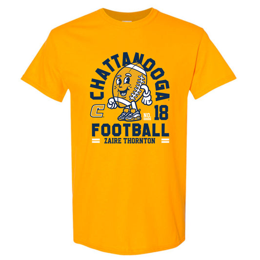 UTC - NCAA Football : Zaire Thornton - Gold Fashion Short Sleeve T-Shirt