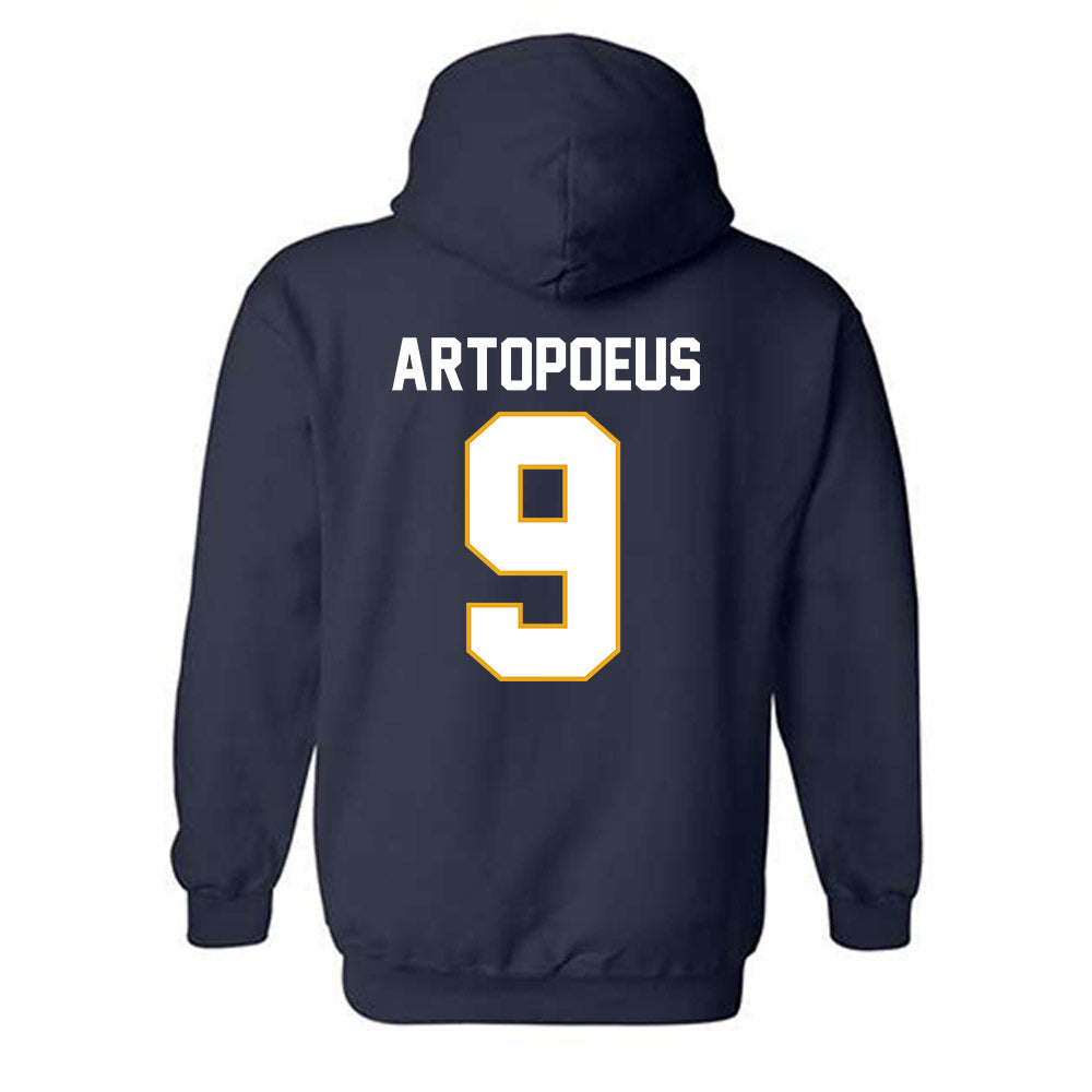 UTC - NCAA Football : Chase Artopoeus - Navy Replica Shersey Hooded Sweatshirt