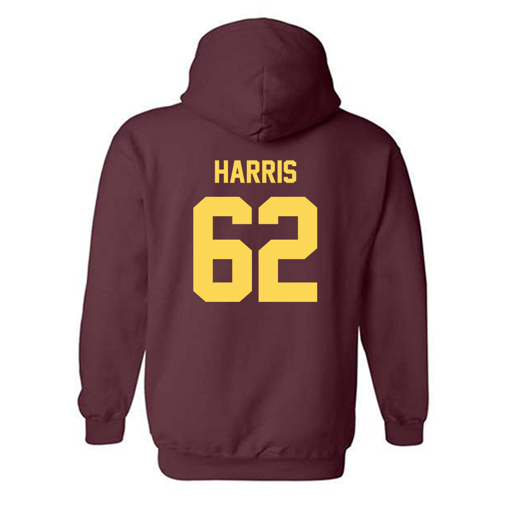 NSU - NCAA Football : Anthony Harris - Maroon Replica Shersey Hooded Sweatshirt