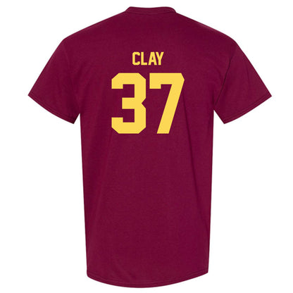 NSU - NCAA Football : Blake Clay - Maroon Replica Shersey Short Sleeve T-Shirt