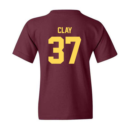 NSU - NCAA Football : Blake Clay - Maroon Replica Shersey Youth T-Shirt