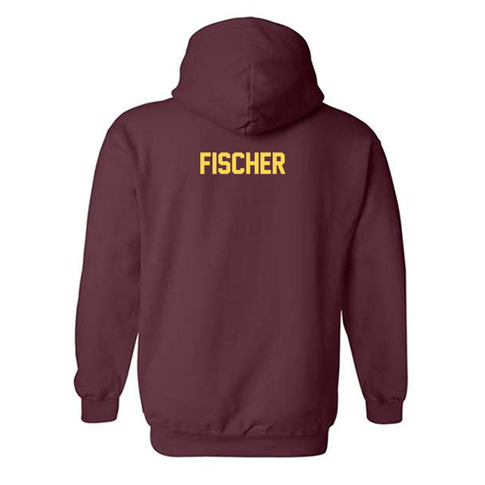 NSU - NCAA Wrestling : Landen Fischer - Maroon Classic Shersey Hooded Sweatshirt