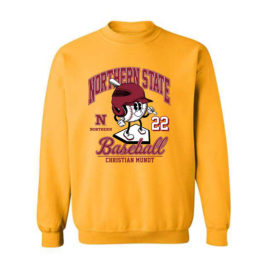 NSU - NCAA Baseball : Christian Mundt - Gold Fashion Sweatshirt