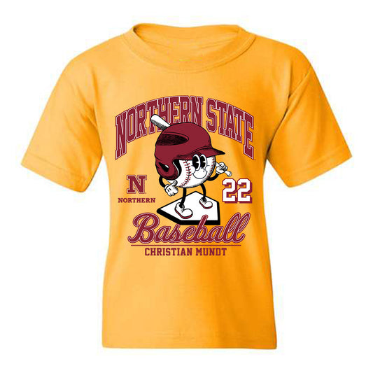 NSU - NCAA Baseball : Christian Mundt - Gold Fashion Youth T-Shirt