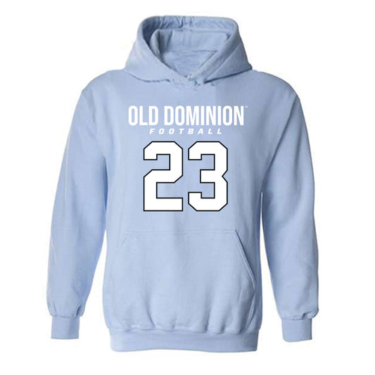 Old Dominion - NCAA Football : Je'Careon Lathan - Light Blue Replica Hooded Sweatshirt