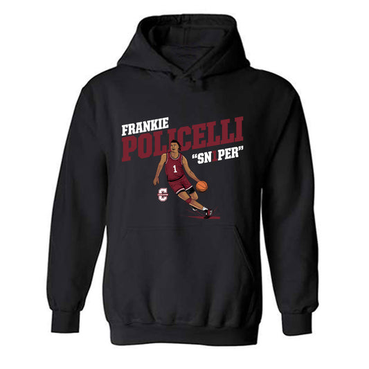 Charleston - NCAA Men's Basketball : Frankie Policelli - Individual Caricature Hooded Sweatshirt