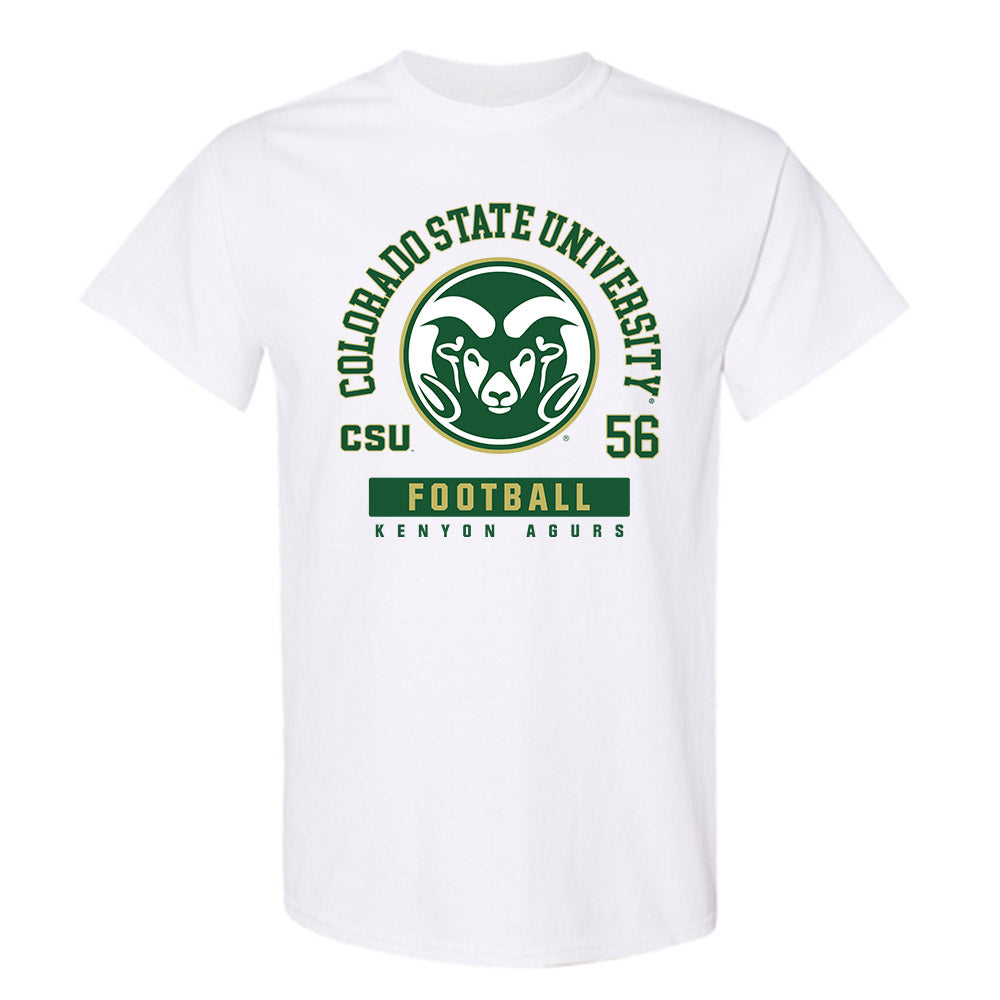 Colorado State - NCAA Football : Kenyon Agurs - White Classic Fashion Short Sleeve T-Shirt
