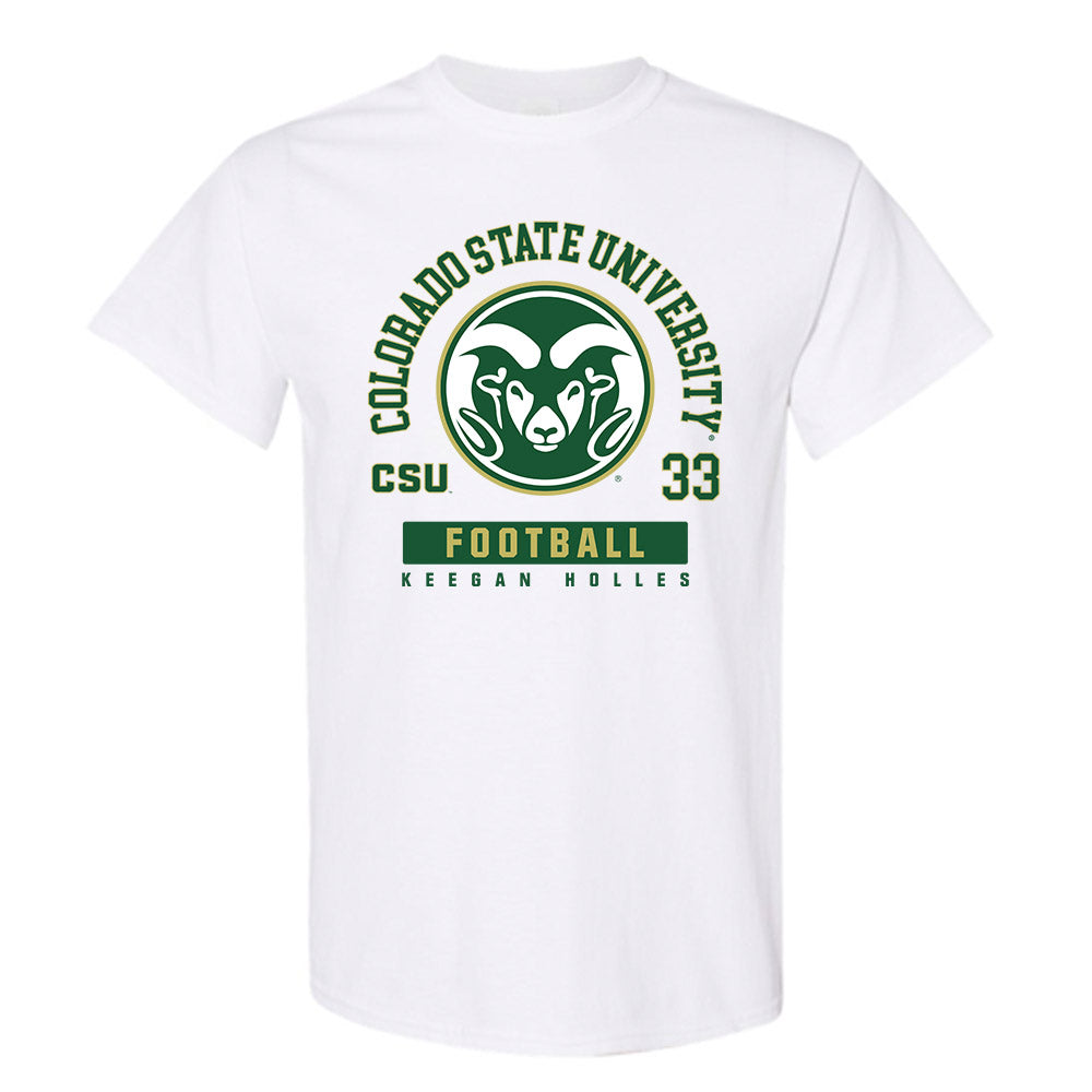 Colorado State - NCAA Football : Keegan Holles - White Classic Fashion Shersey Short Sleeve T-Shirt