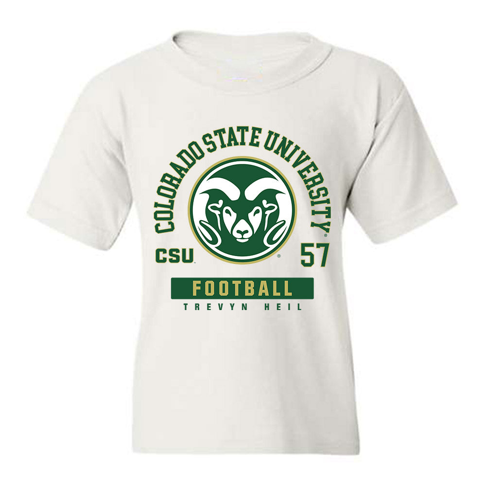 Colorado State - NCAA Football : Trevyn Heil - White Classic Fashion Shersey Youth T-Shirt