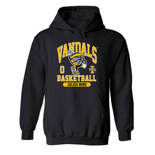 Idaho - NCAA Men's Basketball : Julius Mims - Black Classic Hooded Sweatshirt