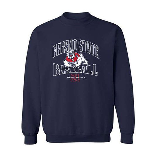 Fresno State - NCAA Baseball : Grady Morgan - Navy Classic Fashion Sweatshirt