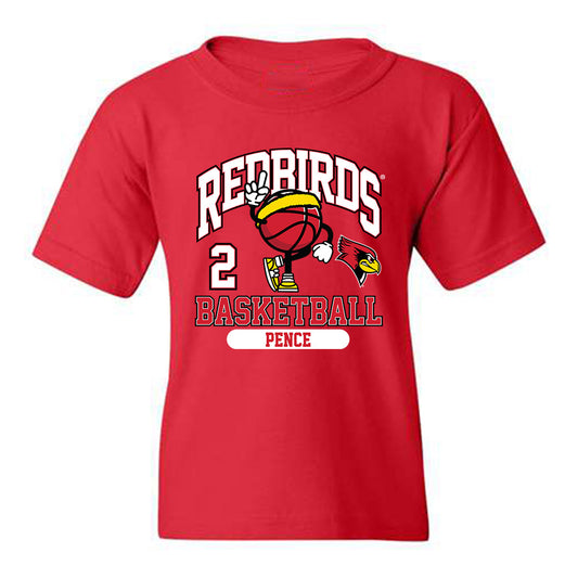 Illinois State - NCAA Men's Basketball : Ty Pence - Red Classic Fashion Shersey Youth T-Shirt