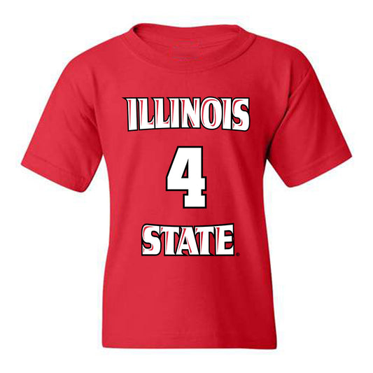 Illinois State - NCAA Men's Basketball : Myles Foster - Red Replica Shersey Youth T-Shirt