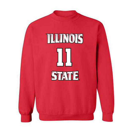 Illinois State - NCAA Men's Basketball : Johnny Kinziger - Crewneck Sweatshirt Replica Shersey
