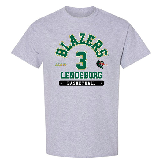 UAB - NCAA Men's Basketball : Yaxel Lendeborg - Grey Classic Fashion Short Sleeve T-Shirt