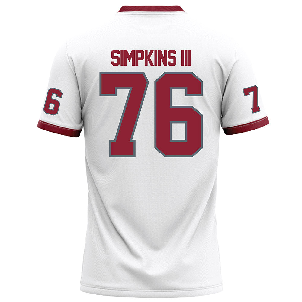 NCCU - NCAA Football : Torricelli Simpkins III - White Jersey