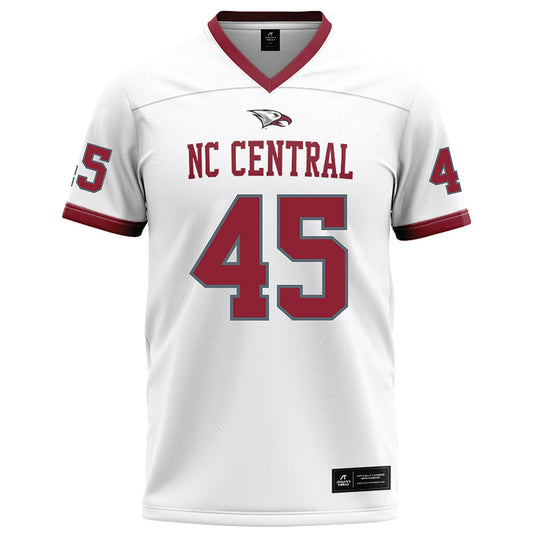 NCCU - NCAA Football : Jaki Brevard - White Jersey