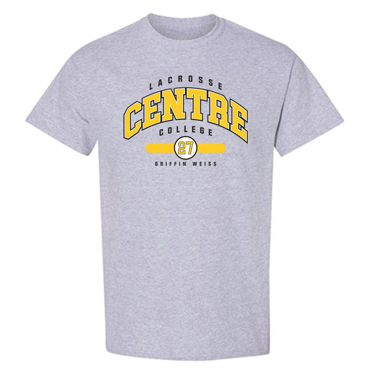 Centre College - NCAA Men's Lacrosse : Griffin Weiss - Grey Classic Fashion Shersey Short Sleeve T-Shirt