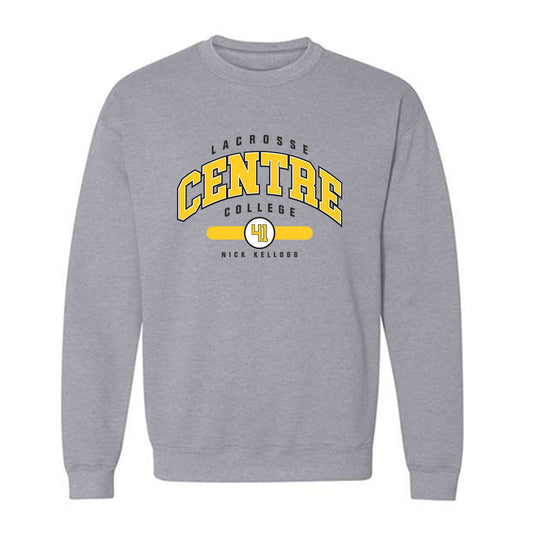 Centre College - NCAA Lacrosse : Nick Kellogg - Sport Grey Classic Fashion Shersey Sweatshirt