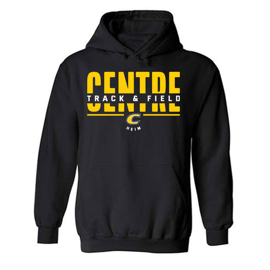 Centre College - NCAA Men's Track & Field (Outdoor) : Jackson Heim - Black Classic Fashion Shersey Hooded Sweatshirt