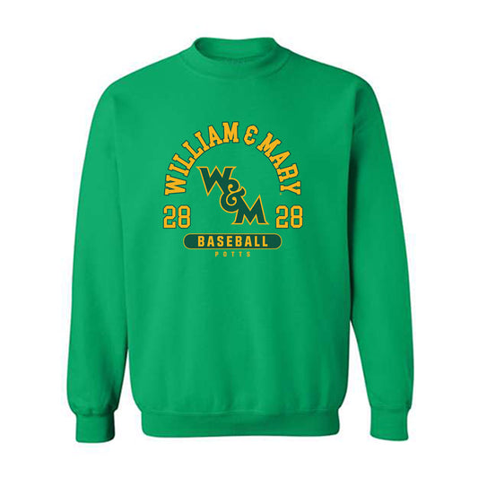 William & Mary - NCAA Baseball : Zachary Potts - Green Classic Fashion Sweatshirt