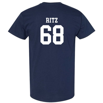 SMU - NCAA Football : Jackson Ritz - Navy Classic Shersey Short Sleeve T-Shirt