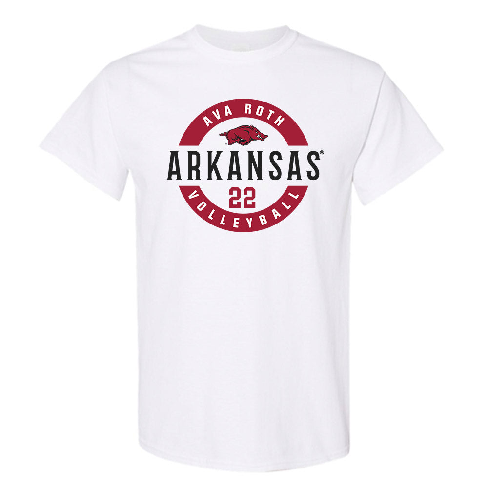 Arkansas - NCAA Women's Volleyball : Ava Roth - Classic Fashion Shersey Short Sleeve T-Shirt