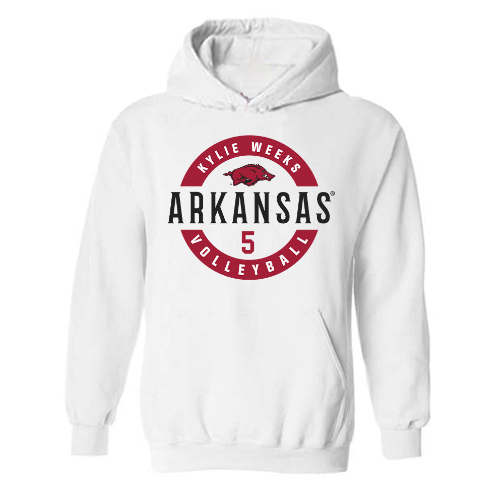 Arkansas - NCAA Women's Volleyball : Kylie Weeks - Classic Fashion Shersey Hooded Sweatshirt