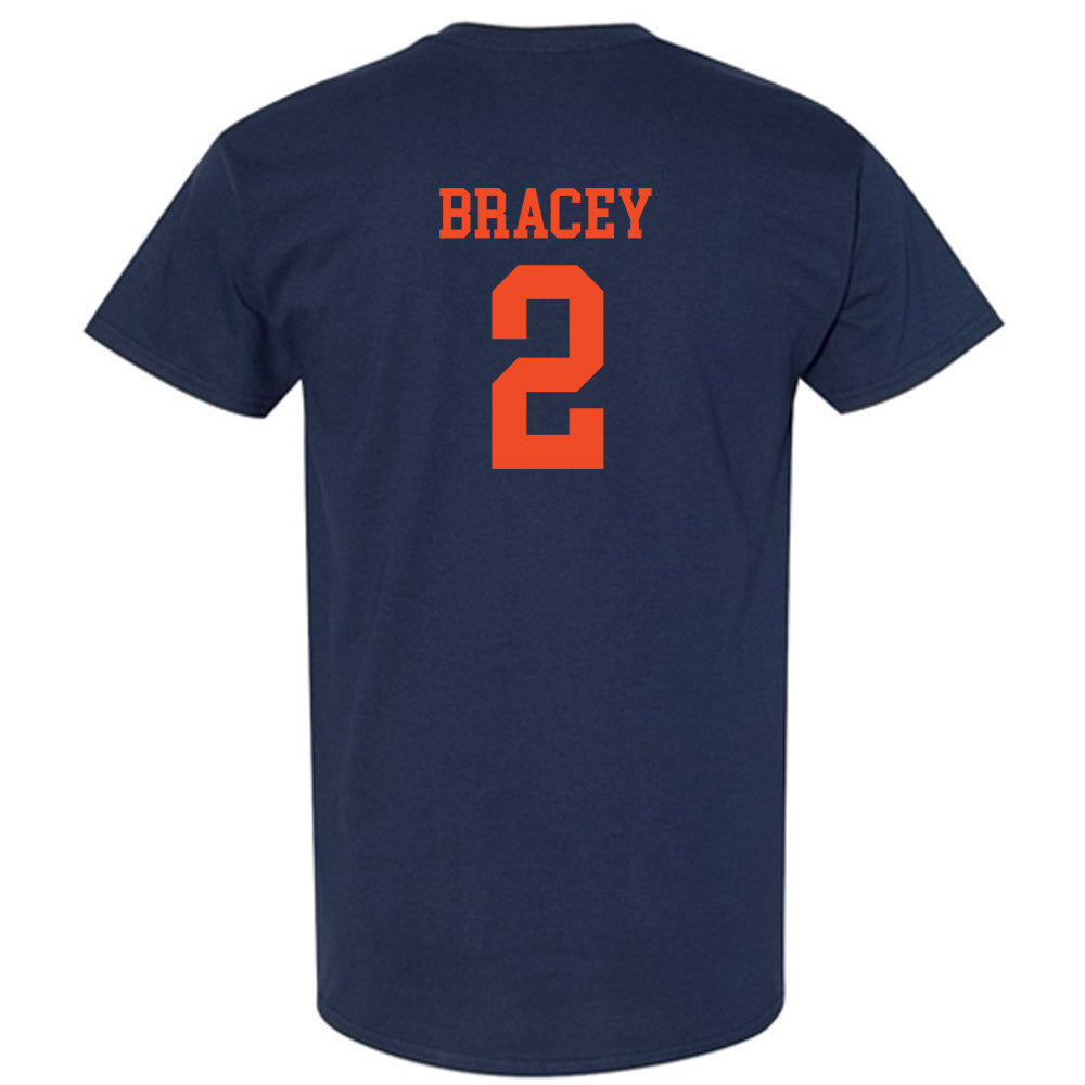 Virginia - NCAA Football : Stevie Bracey - Navy Classic Shersey Short Sleeve T-Shirt