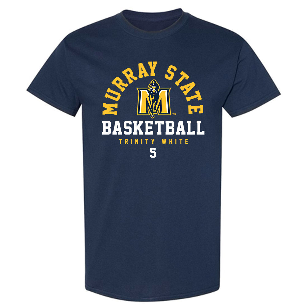 Murray State - NCAA Women's Basketball : Trinity White - Navy Classic  Fashion Shersey Short Sleeve T-Shirt